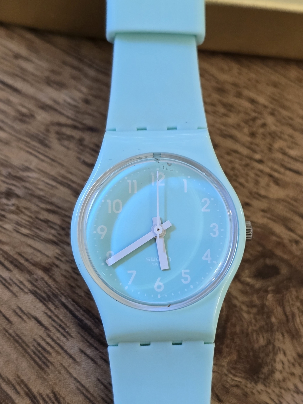 Ll115c Swatch Light Blue Silicone Analog Watch